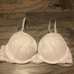 Dream angels white and light pink push up bra